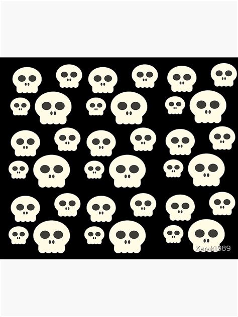 Halloween Skulls Patterns Poster For Sale By Karak1989 Redbubble