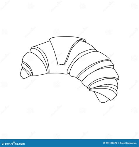 Croissant Doodle A Hand Drawn Vector Doodle Illustration Of A