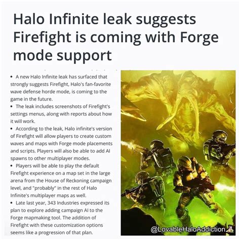 Halo Infinite Leak Suggests Firefight Is Coming With Forge Mode Support