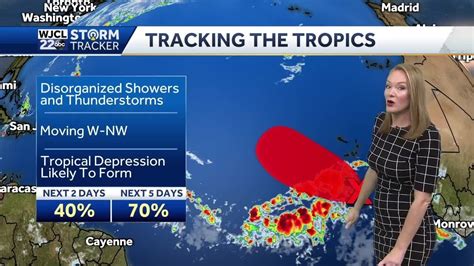 Tracking 2 Tropical Disturbances In The Atlantic Youtube