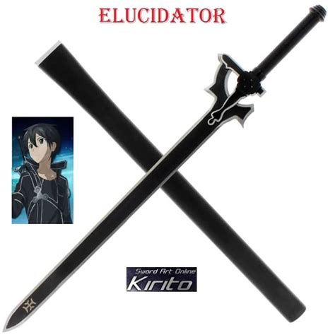 Elucidator Di Kirito Con Fodero Per Cosplay Spada Fantasy Nera Da