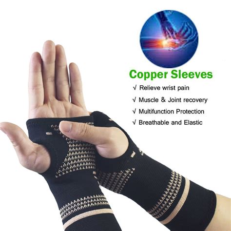 Wekvgz Wrist Support Sleevescopper Infused Wrist Compression Sleeve Brace For Carpal Tunnel