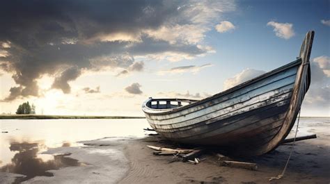 Premium Photo Boat Resting On Sandy Beach