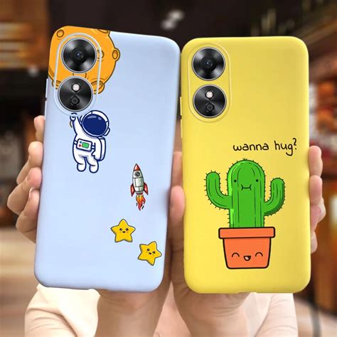 For Oppo A17k CPH2471 Phone Case Cute Cartoon Soft Silicone Back Cover