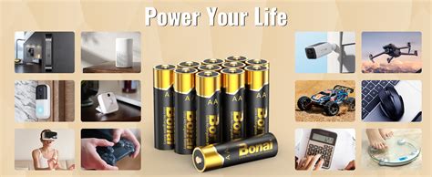 Amazon BONAI Gold Rechargeable AA Battery Pro 12 Count High