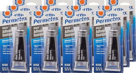 Amazon Permatex 81158 12PK Black Silicone Adhesive Sealant 3 Oz