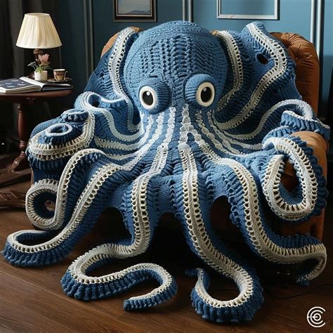 Ecosapiens On Instagram Introducing The Octopus Inspired Knitted Couch Blanket A Cozy And