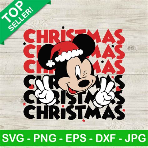 Christmas Mickey Svg Mickey Mouse Svg Christmas Disney Svg