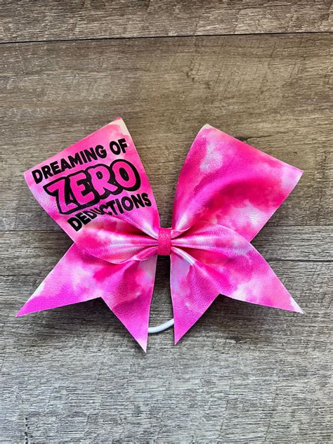 Cheer Bow Dreaming Of Zero Deductions Sublimation Template Etsy