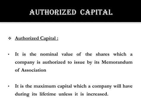 Share Capital Ppt