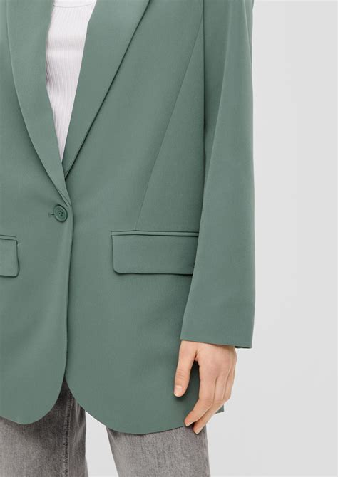 Oversized Blazer With Flap Pockets Forest Green S Oliver