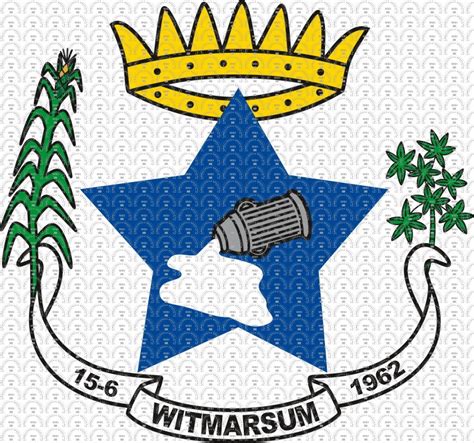 Brasão e Bandeira da Cidade de Witmarsum SC mbi br