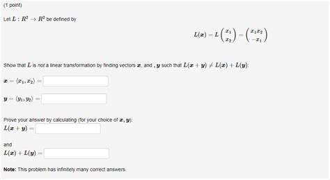 Solved Let Lr2→r2 Be Defined By Lxlx1x2x1x2−x1 Show