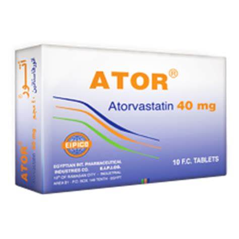 Ator 40 Mg Atorvastatin 10 Film Coated Tablets