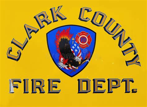 Clark County Fire Department Emblem on a Firetruck in Las Vegas ...