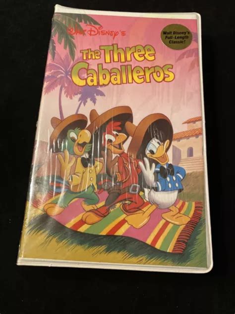 Vintage Walt Disneys The Three Caballeros Vhs Movie Classic