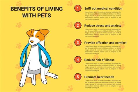 Free Vector Benefits Of Living With A Pet Infographic