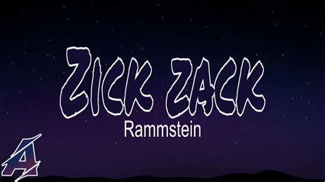 Rammstein Zick Zack Lyrics Youtube