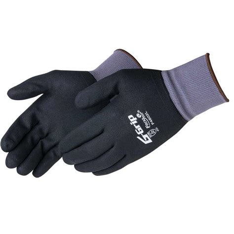 Black G Grip Nitrile Coated Seamless Gloves Liberty Safety