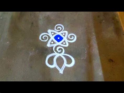 Chithirai Madham Lotus Colour Kolam Designs 2 Dots Small Muggulu Tamil