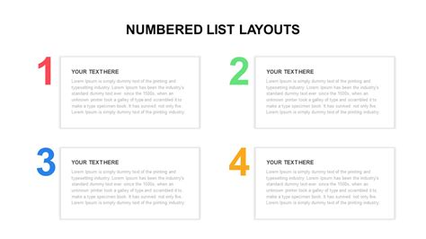 Numbered List Template For Powerpoint And Keynote