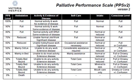 Palliative Performance Scale Ppsv2 Pelayanan Perawatan Paliatif Dan