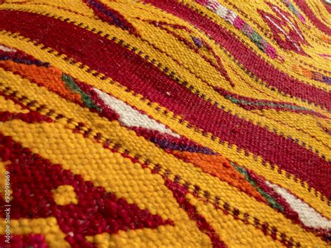 Close up of handmade traditional wool rug Stock Photo | Adobe Stock