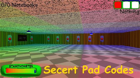 Baldi S Basics Classic Remastered All Secret You Can Think Pad Codes V1 0 2 Youtube