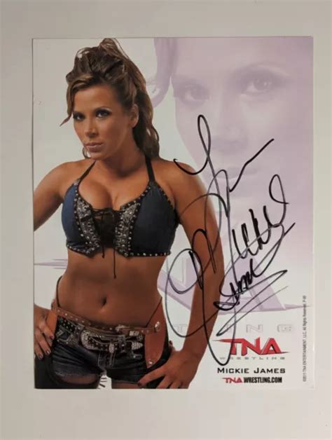 Mickie James Hand Signed Official Tna Wrestling Promo Photo 8” X 10” Wwe £29 99 Picclick Uk