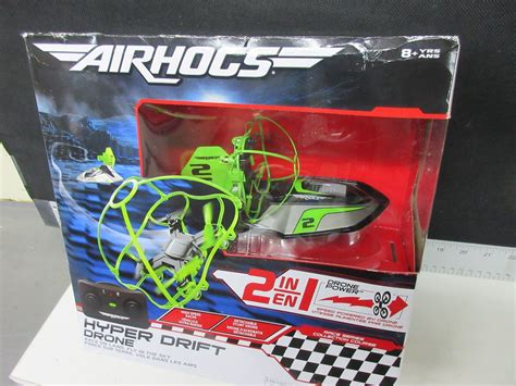 New Air Hogs Hyper Drift Drone 2 In 1 High Speed Hovercraft Or Stunt