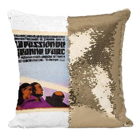 Housse de Coussin à Sequin Paillettes Doré the Passion of Joan of Arc