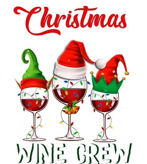 Christmas Wine Crew Funny Santa Glasses Drinking Lover Xmas By