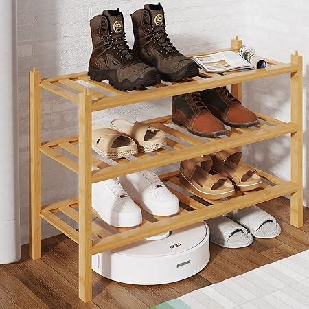 Amazon Bamfox Tier Shoe Rack Bamboo Stackable Shoe Shelf Storage