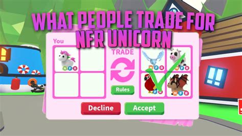 WHAT PEOPLE TRADE FOR NEON FLY RIDE UNICORN IN ROBLOX ADOPT ME YouTube