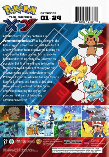 Pokémon The Series Xy Set 1 Dvd Collection For North America