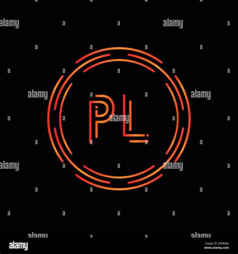 Initial Letter PL Logo Design Vector Template PL Letter Logo Design