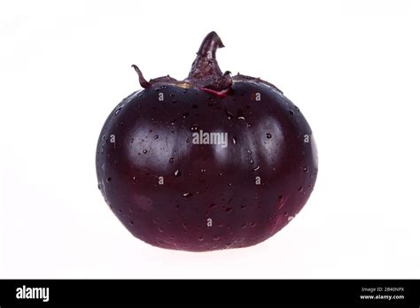 Eggplant Close Up White Background Stock Photo Alamy