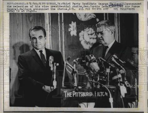 George Wallace And Gen Curtis Lemay At Press Conference 1968 Vintage