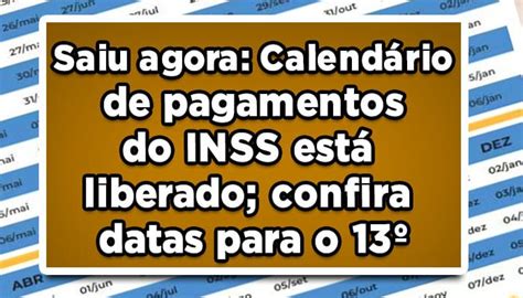 Saiu agora Calendário de pagamentos do INSS está liberado Veja datas