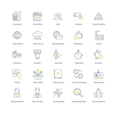 Premium Vector Financial Business Vector Icon Pack