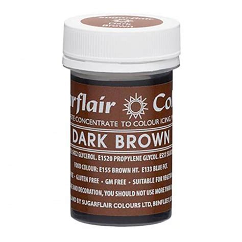 Sugarflair Dark Brown Spectral Paste Concentrate Colouring G