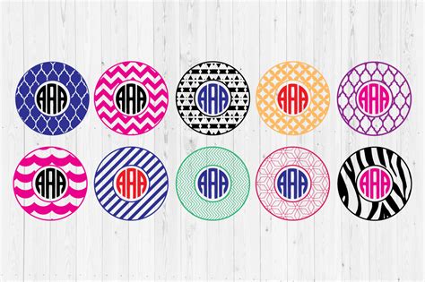 Circle Monogram Cut Files Graphic By Cutperfectstudio Creative Fabrica