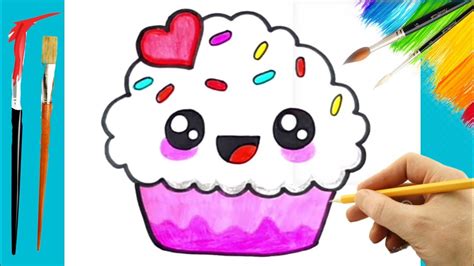 How To Draw Cute Cupcake Drawing Cupcake Drawing For Beginners Youtube