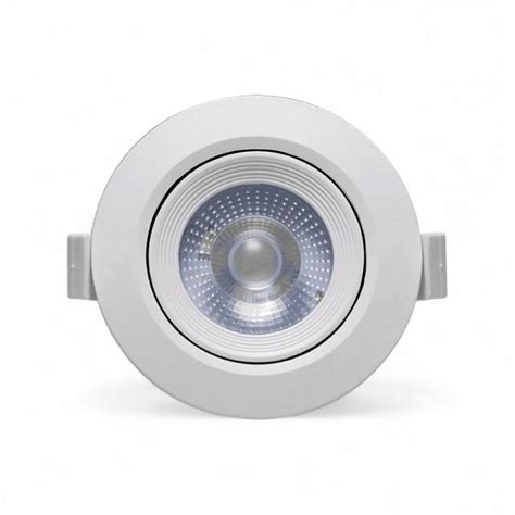 Martho Led Cod 1254 Spot Led Embutir 5w Direcionável Redondo 3000k Branco Quente Bivolt