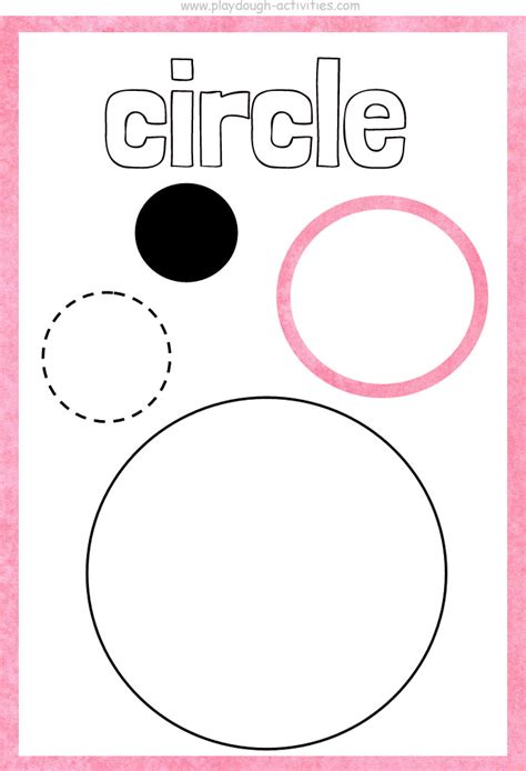 Circle Shape Playdough Mat Worksheets Library