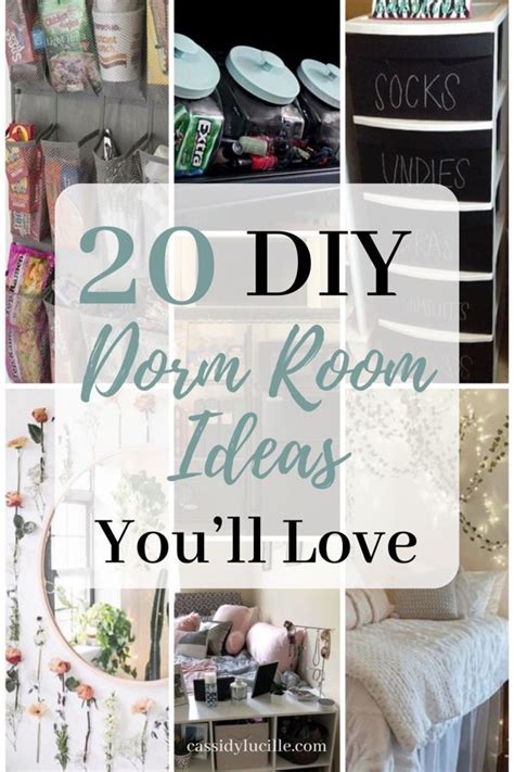 24 DIY College Dorm Room Ideas - Cassidy Lucille | Dorm room diy, Dorm ...