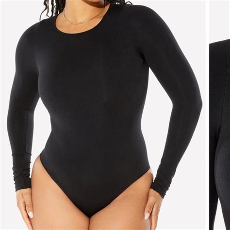 Yitty Tops New Yitty Nearly Naked Shapewear Long Sleeve Bodysuit Size Ml Poshmark