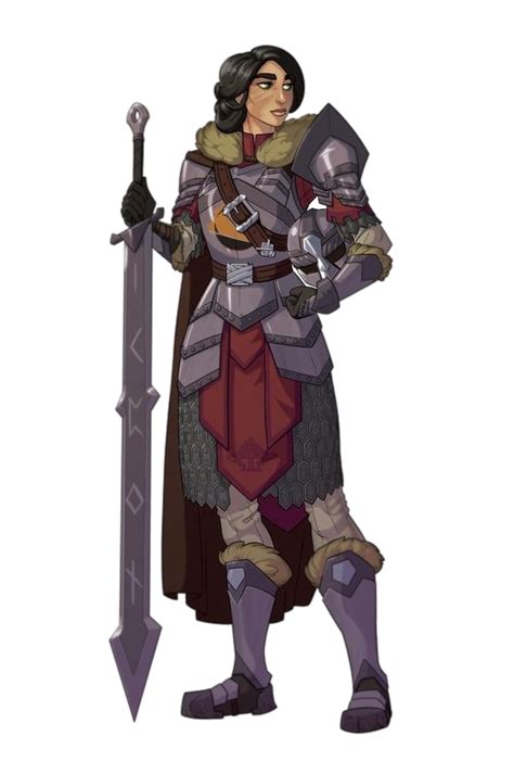 Female Human Fighter Knight With Greatsword Pathfinder Pfrpg Dnd Dandd 3 5 5e 5th Ed D20 Fantasy