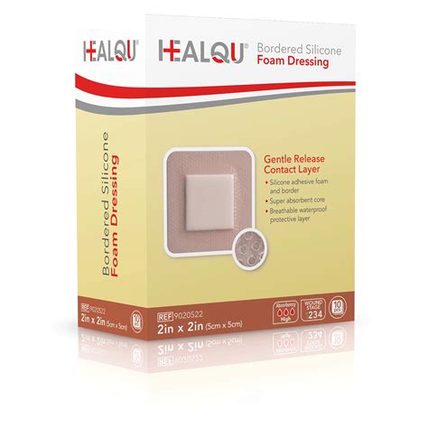 Healqu™ Bordered Silicone Foam Wound Dressing Healqu