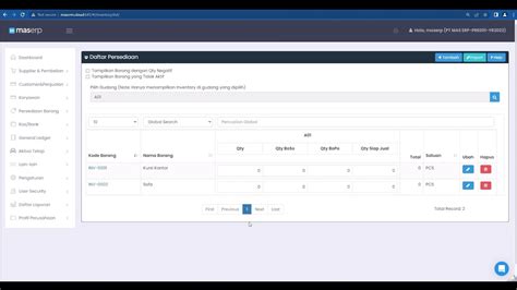 Tutorial Membuat Master Inventory Pada Program Maserp Youtube